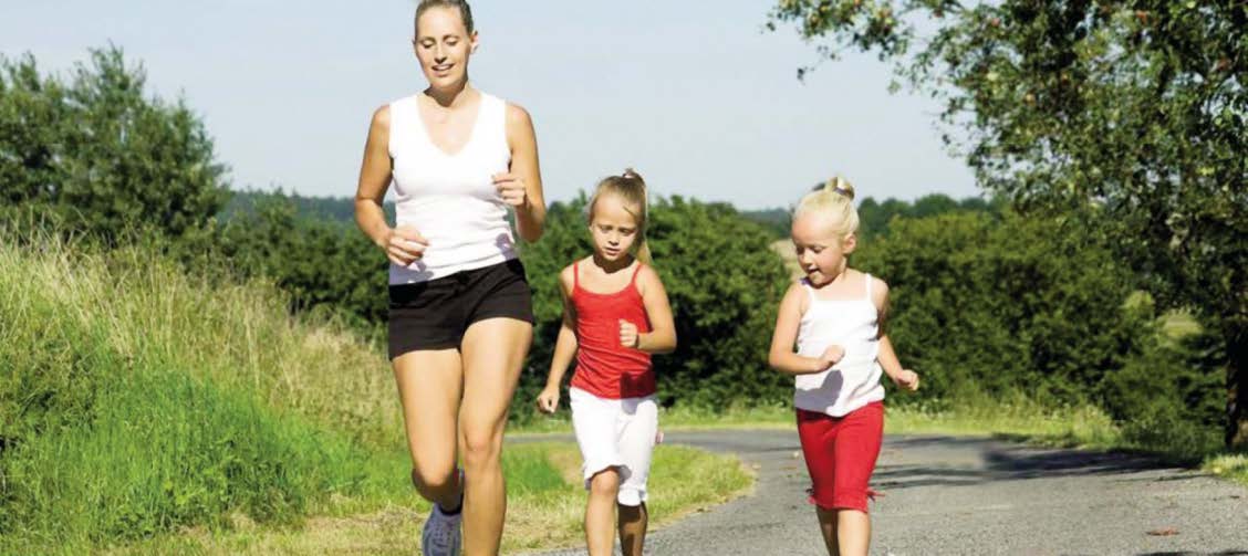 Family jogging
