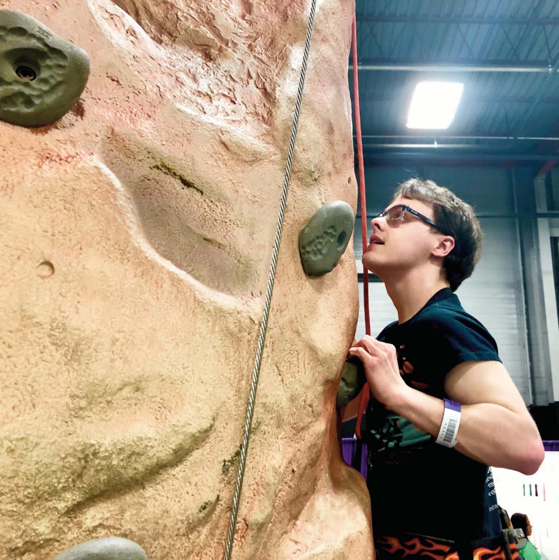 Rock Climbing, A man