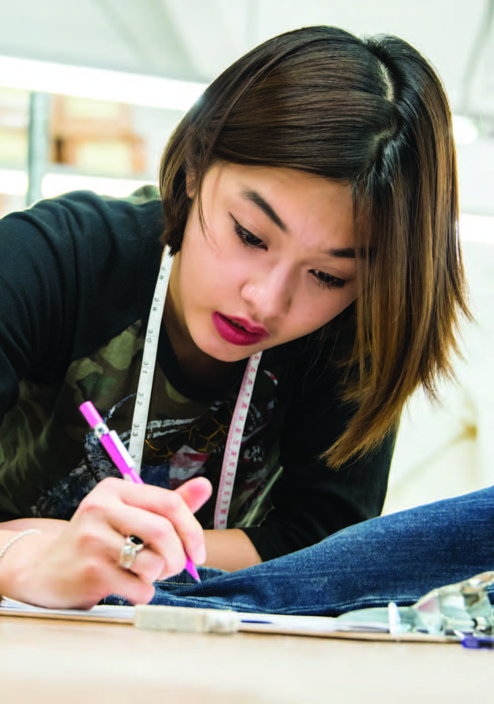 Girl writing