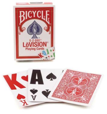 E-Z See playing cards