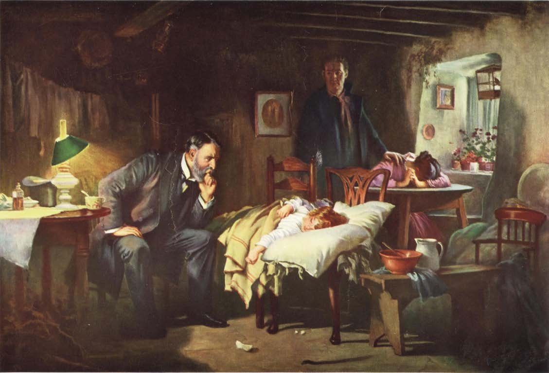 painting of The Doctor by Sir Luke Fildes