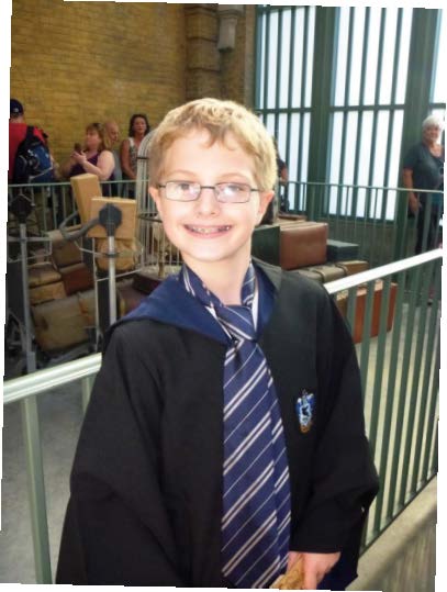 boy wearing a school uniform
