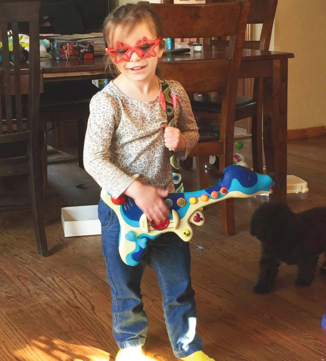 A girl, guitar