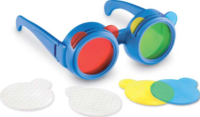 Color mixing glasses