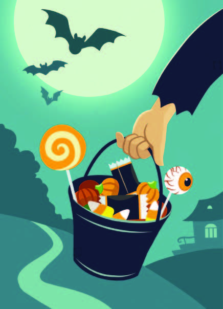 Haloween candy illustration