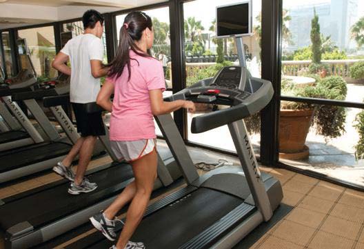 Students running on treadmill