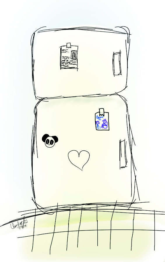 cHILD'S DRAWING OF A REFRIGERATOR