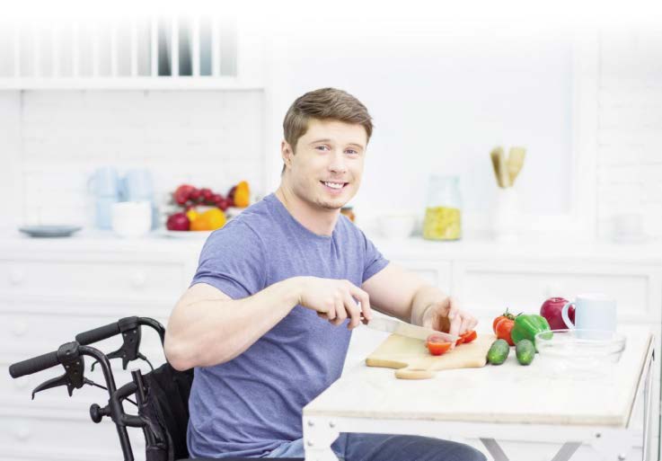 MAN EATING VEGETABLES